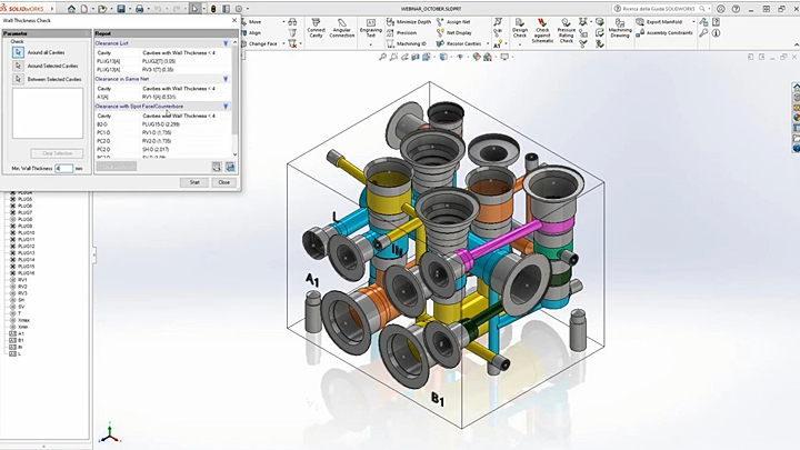 How to design a hydraulic manifold with MDTools built on Solidworks