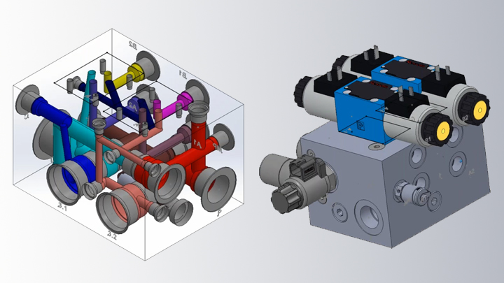 Hydraulic power pack with full details, 3D CAD Model Library